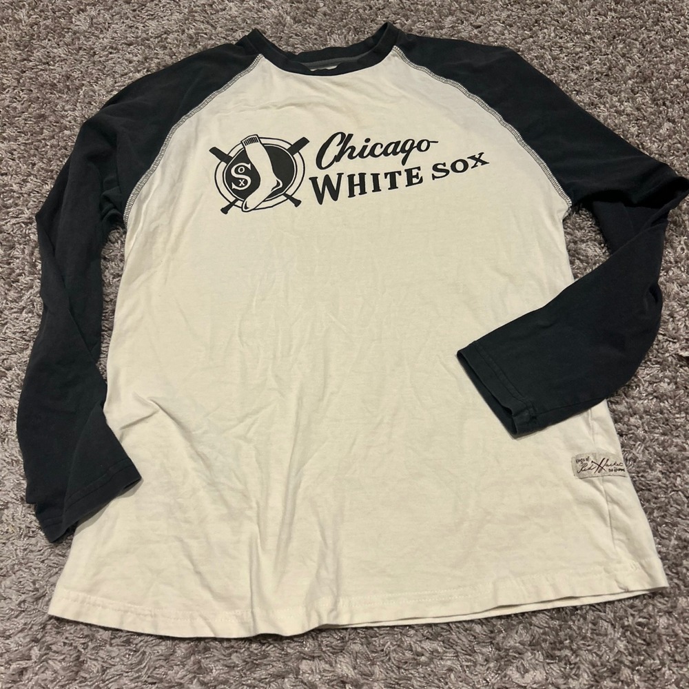 Red Jacket Chicago White Sox Raglan Long Sleeve Baseball‎ T Shirt medium